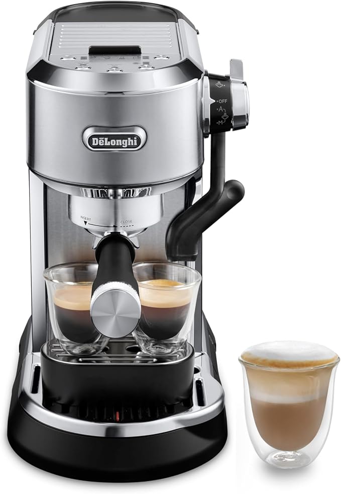 De'Longhi La Specialista Maestro stainless steel espresso machine with integrated grinder and gauges