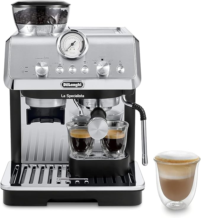 DeLonghi La Specialista Arte EC9155MB semi-automatic espresso machine with built-in grinder